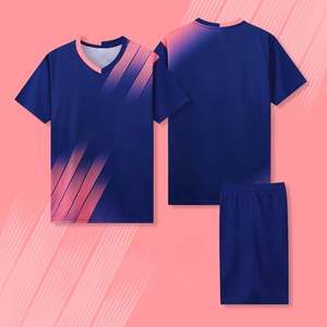 ชุดเสื้อฟุตบอลชายแบบซับลิเมชั่น คอวีไล่เฉดสี โพลีเอสเตอร์ แขนสั้น ระบายเหงื่อ แห้งเร็ว - Product Image 2