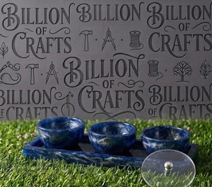 Ensemble de bols à collation en résine vert émeraude à motifs tourbillonnants, prix d'usine, plateau de service à trois compartiments pour fruits secs - Product Image 3