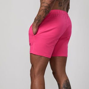 Shorts de sport décontractés pour hommes, longueur genou, été-automne, séchage rapide, respirants, écologiques, avec cordon de serrage, confortables, couleur unie, en toile - Product Image 2