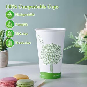 210 Bicchieri di Carta Ecologici da 16 oz, Biodegradabili con Rivestimento in PLA, Compostabili per Caffè e Feste - Product Image 2