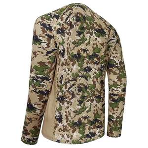 T-shirts de camouflage à manches courtes respirants en coton 100% de haute qualité, coupe régulière, motif camouflage Bottomland pour la chasse et la pêche - Product Image 2