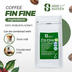 Granos de café Robusta de tostado oscuro de Vietnam con cuerpo y proceso de miel de sabor rico empaquetados en una bolsa - Product Image 2