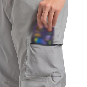 Men Gray Elastic Waist Cargo Pants Multiple Pockets Breathable Quick Dry Lightweight Casual Joggers Autumn Wear - Product Image 3