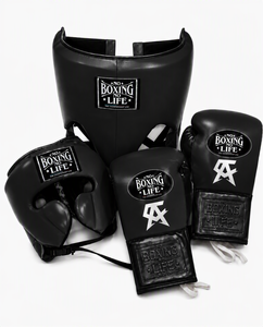 Prix Abordable, Qualité Supérieure, Ensembles de Sparring de Boxe Personnalisés « No Boxing No Life », Gants de Boxe à Lacets avec Logo Personnalisé, Protège-tête et Protège-glandes - Product Image 1
