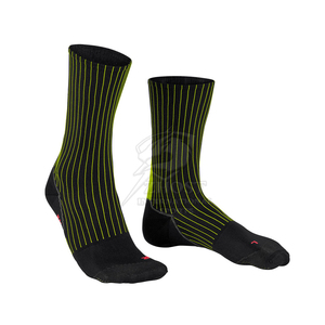 Striped Crew <b>Socks</b> Black with <b>Neon</b> Green Stripes Quick Dry Knitted for Running & Tennis Youth & Adults Winter - Product Image 5