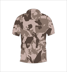 Camiseta Polo de Camuflaje Marrón Polvo, Manga Corta, Ropa Deportiva para Actividades al Aire Libre - Product Image 4