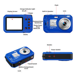 Caméra étanche de haute qualité 4K 64MP HD avec certification IP68, étanche jusqu'à 5 m, mise au point automatique, zoom numérique 16x, caméra sous-marine pour la natation - Product Image 5