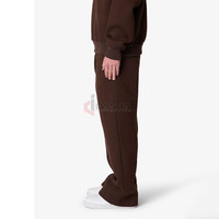 Celana Olahraga Unisex 100% Katun Regular Fit Straight Leg Kancing Depan Jogger Bernapas Kasual Celana Musim Dingin Custom OEM Grosir