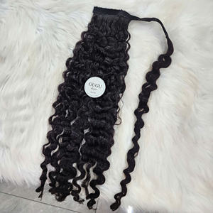 Extensions de cheveux vierges bruts vietnamiens 100% naturels en gros, queue de cheval bouclée birmane, super double drawn, 18 pouces, cuticules intactes - Product Image 1