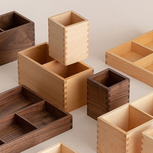 Natural House Multi Purpose Use <b>Desktop</b> <b>Organizer</b> Wooden Pen Cup Holder Wood Desk Pencil Holder Stand <b>for</b> Office Home - Product Image 5