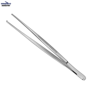 Pinzas para Tejidos de Acero Inoxidable Alemán, Manuales, 16 cm, Rectas, 12 Dientes, Delicadas, Clase I, Certificadas CE - Product Image 1