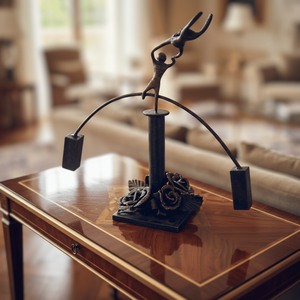Wholesale Modern Wrought Iron Self Balancing Ballet Art Sculpture Handmade Elegant Metal Decor Home Office <b>Desk</b> - Product Image 3