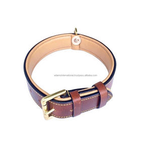 Collar de cuero grueso para perro, con relleno suave de la mejor calidad - Product Image 2