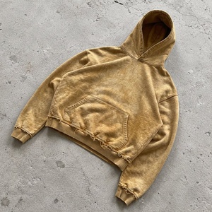 Sweat à capuche vintage délavé à l'acide, 450 GSM, molleton épais, style Y2K streetwear, coupe oversize pour marques (Marque privée) - Product Image 6