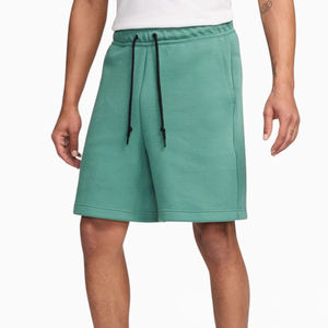 Shorts en molleton 100 % coton personnalisés, bleu ciel, taille élastique avec cordon de serrage, décontractés, pour homme, été - Product Image 5