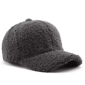 Unisex <b>Fleece</b> Baseball Cap 6-Panel Solid Color Common Adjustable Buckle Closure Casual Four Seasons Warm Hat for Adults - Product Image 2