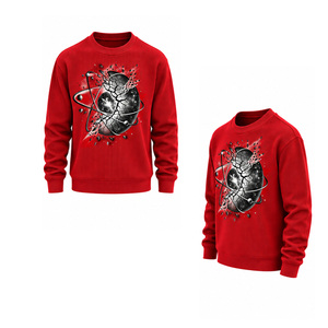 Sudadera de punto gofrado para hombre, cuello redondo, manga larga, térmica, texturizada, estilo casual, ropa de calle de invierno, personalizada, OEM - Product Image 5