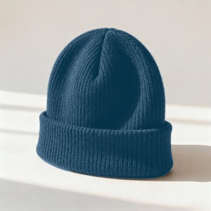 Bonnet léger personnalisé en acrylique tricoté avec broderie 3D et impression graphique, style streetwear, bonnet d'hiver à revers, vente en gros de couvre-chefs - Product Image 3