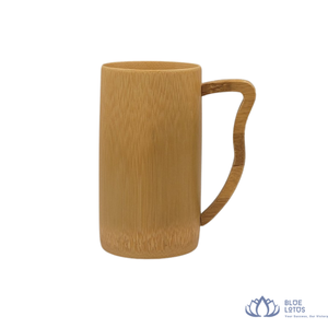MEILLEURES VENTES |   Mug à boire en bambou fait à la main pour le café, le thé, l'eau, le vin, ensemble de fournitures pour bar et restaurant, modèle Vivian Vo Binh Dinh bleu - Product Image 1