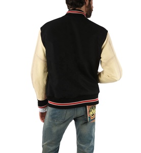 Vestes de baseball personnalisées avec logo, en laine, pour hommes, avec manches en cuir, vestes varsity en laine, vestes varsity de lycée. - Product Image 2
