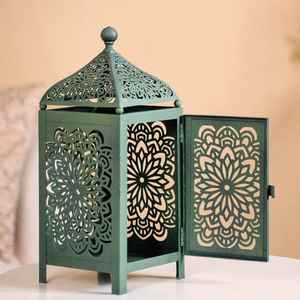 New handmade metal moroccan navy blue <b>candle</b> <b>holder</b> <b>lantern</b> for home decoration in best quality and in cheap price. - Product Image 2
