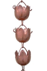 Chaîne de pluie décorative pour l'extérieur, chaîne de pluie pour gouttière de toit, chaîne de drainage d'eau pour jardin, patio et balcon - Product Image 5