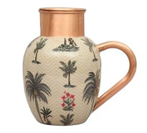 Chevron Palms <b>Copper</b> <b>Jug</b> - Product Image 1