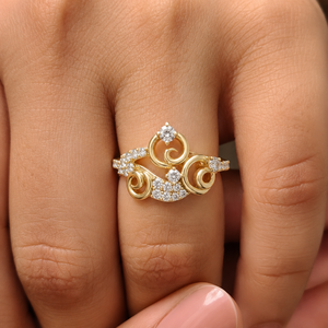 แหวนเพชรทรงกลมเจียระไนแบบบริลเลียนท์จากธรรมชาติ 14K ทองคำขาว แหวนหมั้นแบบสั่งทำพิเศษ CVD HPHT เครื่องประดับขายส่ง - Product Image 2