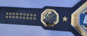 Ceinture de champion UFC plaquée or en cuir léger MMA unisexe, équipement durable d'arts martiaux, 1 pièce - Product Image 4