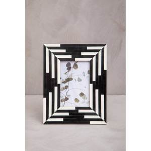 Minimalist <b>Square</b> Wood Photo <b>Frame</b> Black With Gold Accents Wall Mount Horizontal Display - Product Image 5