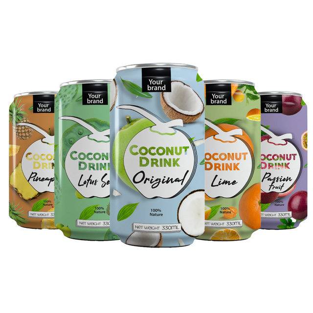 Organic Coconut Water Mango Flavor Fresh Private Label 100% Pure NFC Fruit Vegetable Juice Ready-to-Drink Electrolyte Replenish