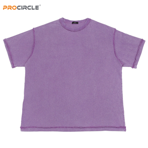 Camisetas de hombre de algodón 100% de alto gramaje, holgadas, casuales de verano, estilo vintage, de corte cuadrado, lisas, ecológicas, transpirables y anti-pilling. - Product Image 5