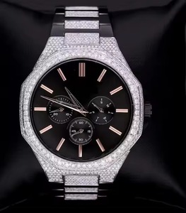 Montre mécanique de luxe pour hommes en acier inoxydable, boîtier polygone de 43 mm, cristal saphir, chronographe analogique, fermoir pliable - Product Image 1