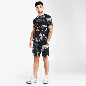 Conjuntos de Traje para Hombre Transpirables de Verano, Estampados, 100% Algodón, Personalizables, con Tejido de Punto para Gimnasio y Uso Casual - Product Image 2