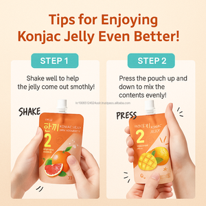 Calamansi sabor Konjac Jelly con colágeno de pescado vitamina C sin azúcar bajo en calorías bocadillo saludable OEM Corea - Product Image 6