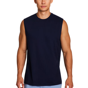 Camiseta sin mangas para gimnasio, ropa deportiva para hombre, de secado rápido, cuello redondo, informal elegante, tela suave y transpirable, camisetas sin mangas para hombre - Product Image 4