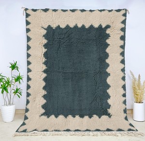 Tapis marocain Beni Ourain noué à la main, 100% laine, tapis tribal berbère fait main, taille personnalisée, vente en gros - Product Image 1