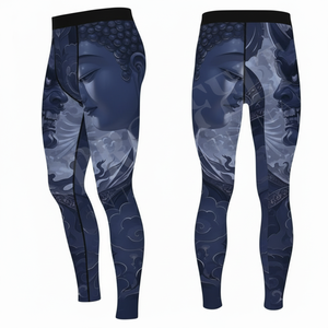 Leggings de compression confortables à faible MOQ, imprimés sur mesure, très extensibles, pour le yoga, la gym, la course et le sport - Product Image 3