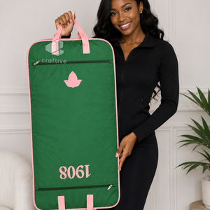 Alpha |   Kapa |   Housse de vêtement brodée Alpha Sorority pour femme, anti-poussière, pliable, avec fermeture éclair intégrale - Product Image 4