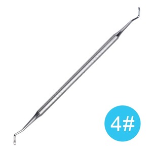 1 ud. Excavador dental manual de acero inoxidable con doble cabezal, cuchara para placa, raspador ergonómico, instrumentos para dentista - Product Image 6