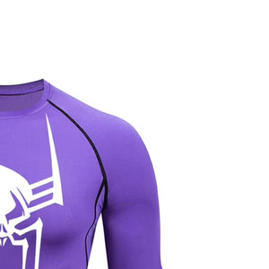 Camiseta de Compresión de Manga Larga para Hombre, Cuello Redondo, Corte Ajustado, Deportiva, Tejida en Poliéster, Secado Rápido, Ecológica y Transpirable - Product Image 3