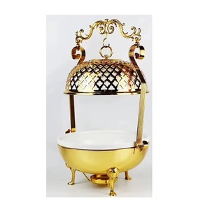 Luxury Stainless Steel Food Warmer Chafing Dish Indian Tableware for Weddings Commercial Catering Equipment - Product Image 4