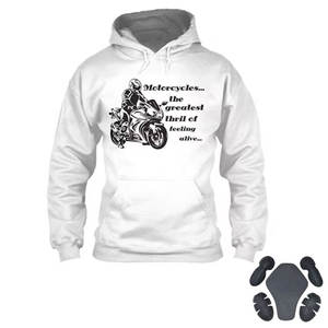 Sudadera con Capucha de Forro Polar para Motociclistas, Diseño Personalizado, Reforzada con Protección CE, Estilo Casual para Motociclismo - Product Image 1