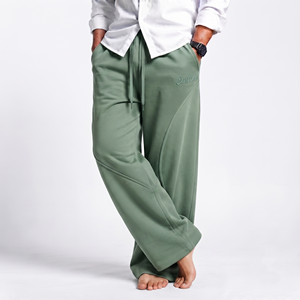 Pantalon de jogging personnalisé pour homme, coupe ample, en molleton épais, style streetwear décontracté pour l'hiver - Product Image 5