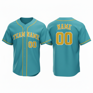 Maillot de baseball personnalisé haut de gamme respirant à séchage rapide 100 % polyester imprimé par sublimation en maille col en V unisexe grande taille - Product Image 4