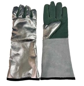 Guantes STALWART IMPEX de Piel Dividida con Palma Aluminizada para Coser, Resistentes al Calor, para Soldadura, de Alta Resistencia, 8 oz - Product Image 1