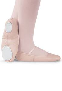 Chaussons de ballet professionnels unisexes en toile avec empeigne en PU, semelle extérieure en cuir véritable, talon plat pour la formation en danse des adultes et des enfants - Product Image 3