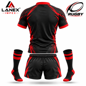 Wholesale <b>Rugby</b> Uniform Sets Custom Design Sublimation <b>Rugby</b> Jerseys and <b>Shorts</b> Breathable Polyester Team Sportswear for Clubs - Product Image 3
