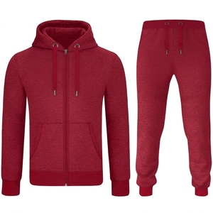 Custom Men's Sports Tracksuit Two Piece Set Athletic Training <b>Jacket</b> and Pants for Gym Running <b>Workout</b> and Casual Wear - Product Image 1