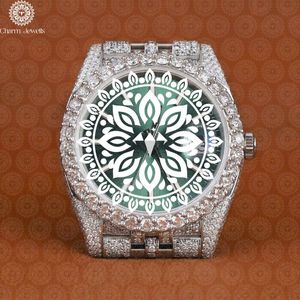 Reloj de Lujo Charm_Jewels para Mujer, con Incrustaciones de Diamantes, Acero Inoxidable, Cuarzo Analógico, Esfera Redonda de 38 mm, Cristal de Zafiro, Cierre Plegable - Product Image 1